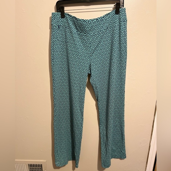 J.Mclaughlin Carmel Pants in Honeycomb Blue Patterned Stretch Flare Size XL - Picture 6 of 16